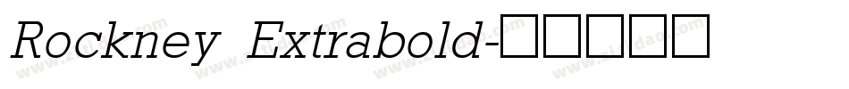 Rockney Extrabold字体转换